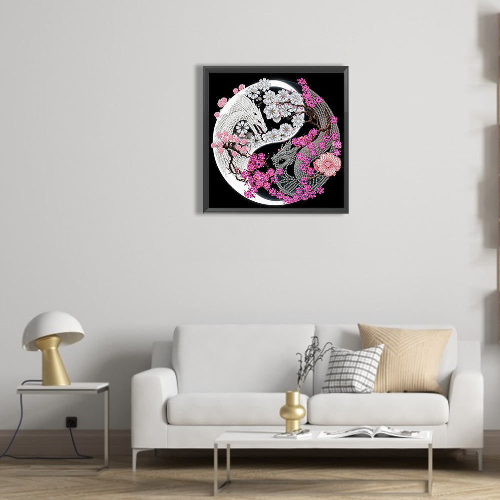 Tai Chi Yin Yang Dragon - Special Shaped Drill Diamond Painting 30*30CM