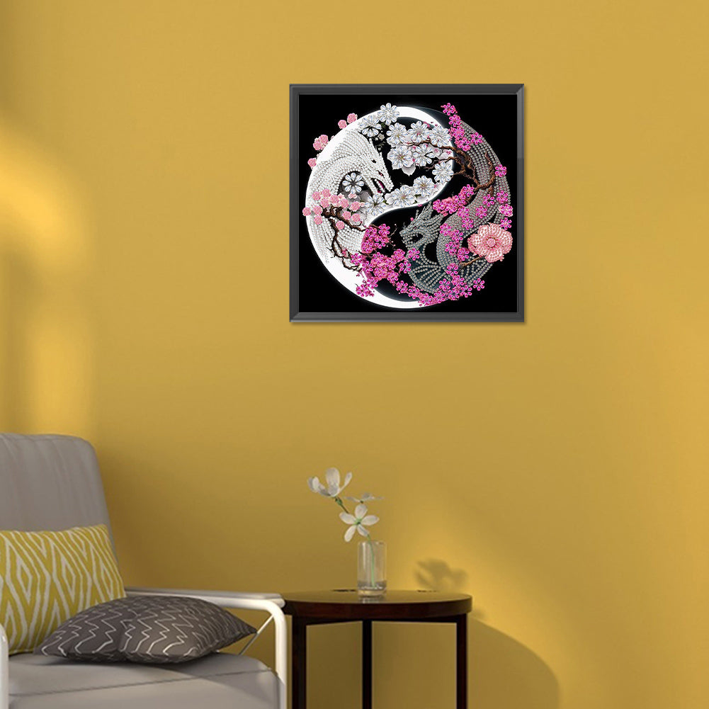 Tai Chi Yin Yang Dragon - Special Shaped Drill Diamond Painting 30*30CM