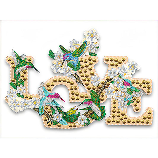 Love Hummingbird - Special Shaped Drill Diamond Painting 40*30CM