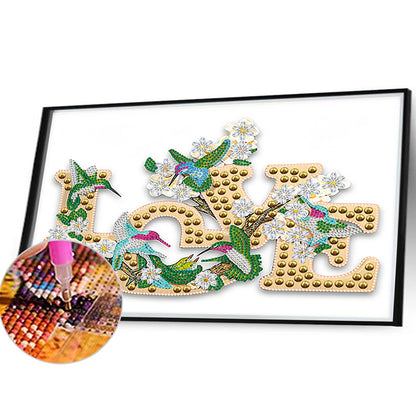 Love Hummingbird - Special Shaped Drill Diamond Painting 40*30CM