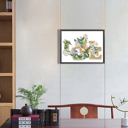 Love Hummingbird - Special Shaped Drill Diamond Painting 40*30CM