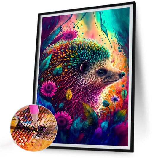 Watercolor Hedgehog - Full Round Drill Diamond Painting 30*40CM