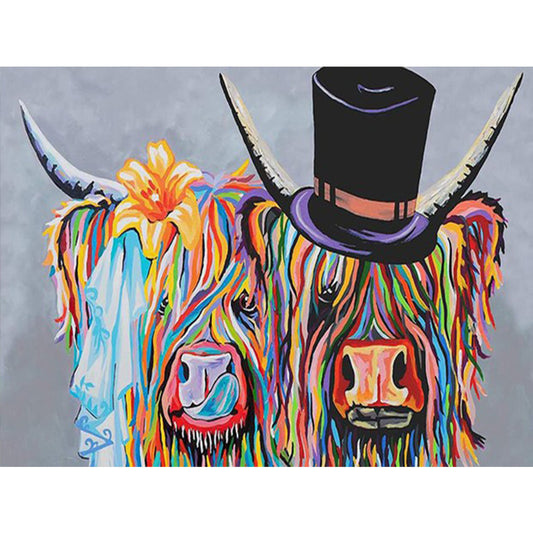 Highland Yak - Full Round Drill Diamond Painting 40*30CM