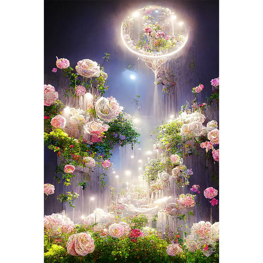 Moonlight Rose Manor - Full Round Drill Diamond Painting 40*60CM