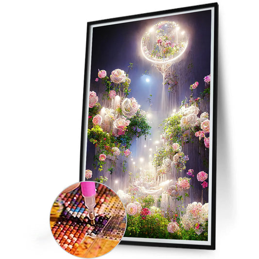 Moonlight Rose Manor - Full Round Drill Diamond Painting 40*60CM