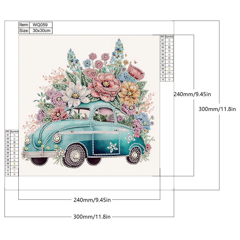 Floats - Special Shaped Drill Diamond Painting 30*30CM