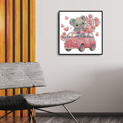 Koala And Flower - Special Shaped Drill Diamond Painting 30*30CM