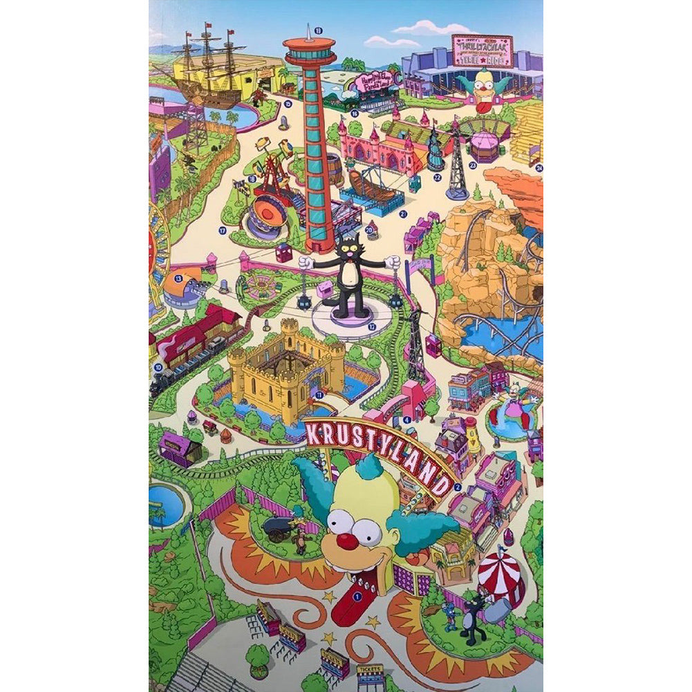 Amusement Park - Full Round Drill Diamond Painting 40*70CM