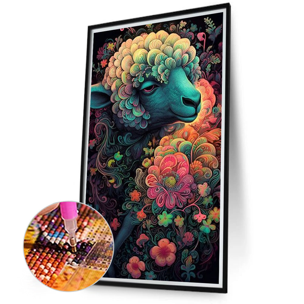 Colorful Sheep - Full Round Drill Diamond Painting 40*70CM