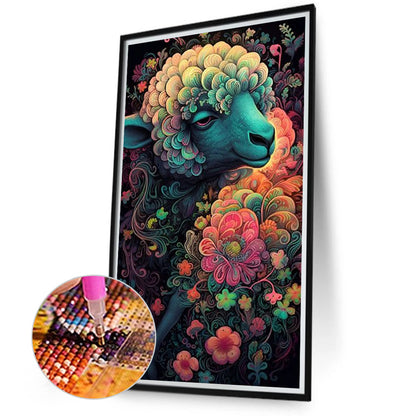 Colorful Sheep - Full Round Drill Diamond Painting 40*70CM