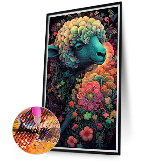 Colorful Sheep - Full Round Drill Diamond Painting 40*70CM