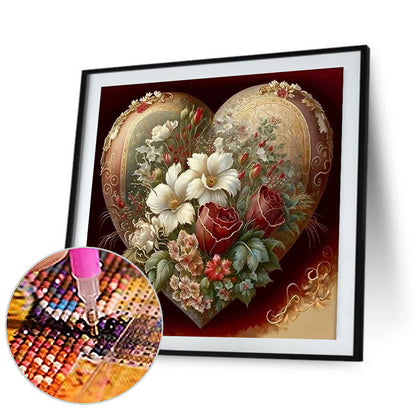 Love Flower - Full Round Drill Diamond Painting 40*40CM