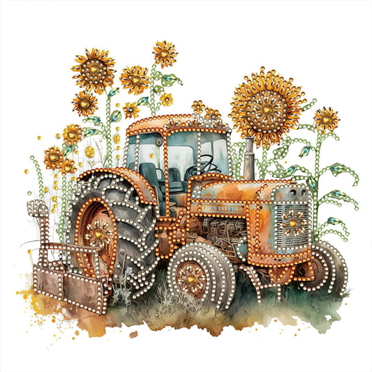 Field Classic Car - Special Shaped Drill Diamond Painting 30*30CM