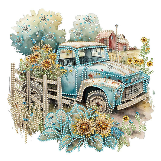 Field Classic Car - Special Shaped Drill Diamond Painting 30*30CM