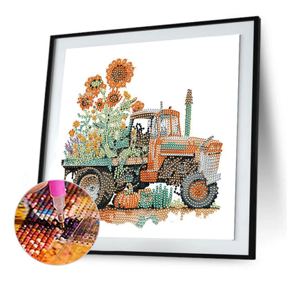 Field Classic Car - Special Shaped Drill Diamond Painting 30*30CM