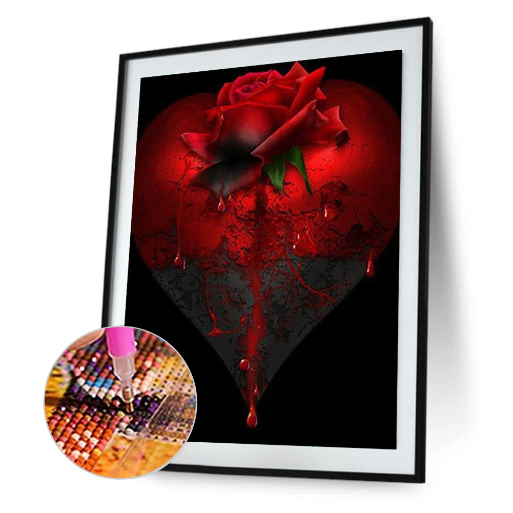 Red Rose - Full Round Drill Diamond Painting 30*40CM