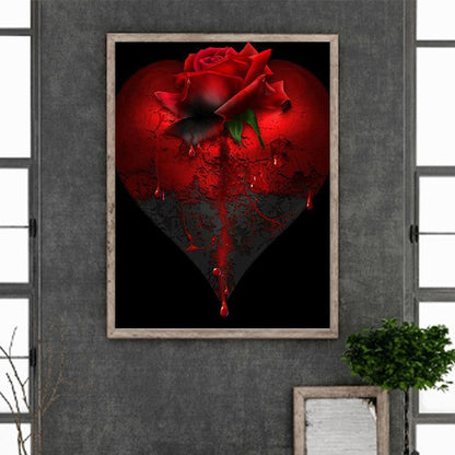 Red Rose - Full Round Drill Diamond Painting 30*40CM