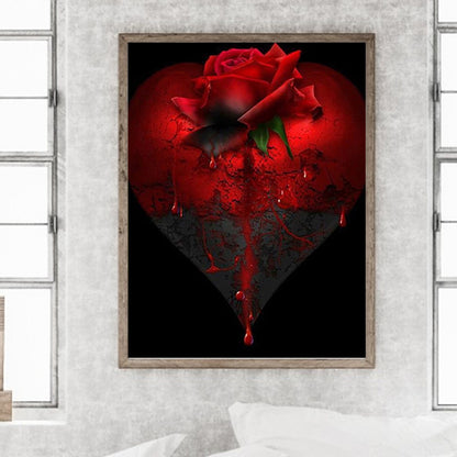 Red Rose - Full Round Drill Diamond Painting 30*40CM