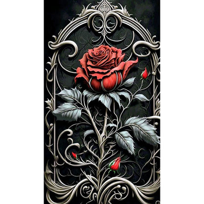 Dark Rose - Full Square Drill Diamond Painting 40*70CM