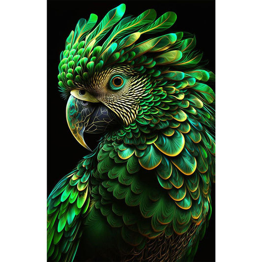Green Parrot - Full Square Drill Diamond Painting 45*70CM