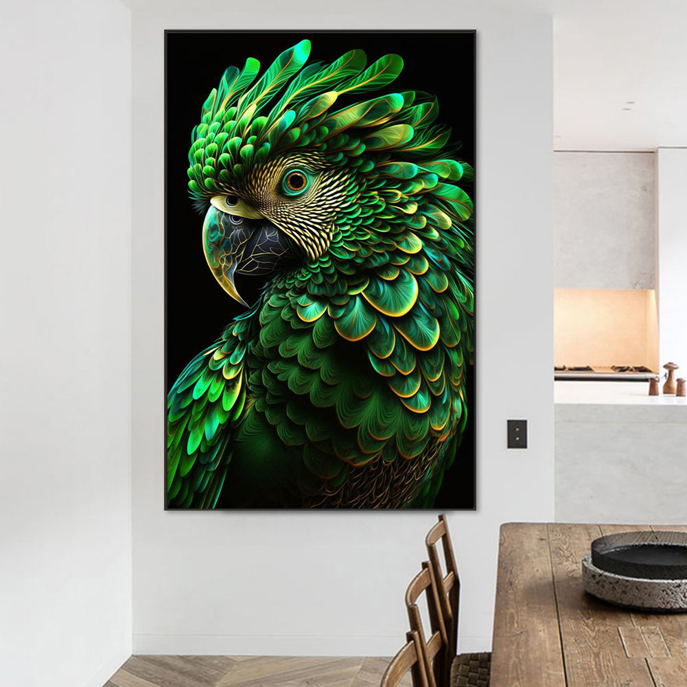 Green Parrot - Full Square Drill Diamond Painting 45*70CM
