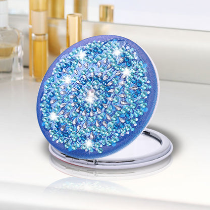 DIY Crystal Diamond Mirror Art Craft Set Datura Diamond Art Mosaic Makeup Mirror