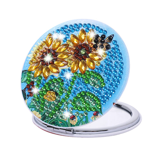 DIY Crystal Diamond Mirror Art Craft Set Sunflower Paint by Number Kits for Girl