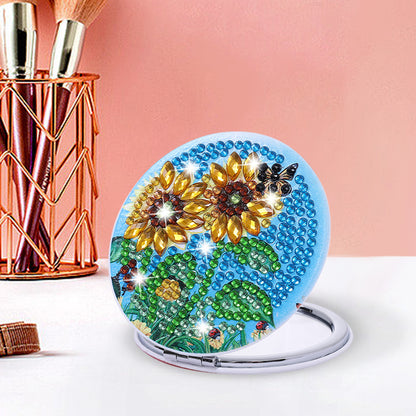 DIY Crystal Diamond Mirror Art Craft Set Sunflower Paint by Number Kits for Girl