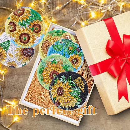 DIY Crystal Diamond Mirror Art Craft Set Sunflower Paint by Number Kits for Girl