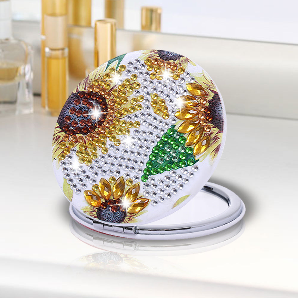 DIY Crystal Diamond Mirror Art Craft Set Sunflower Paint by Number Kits for Girl
