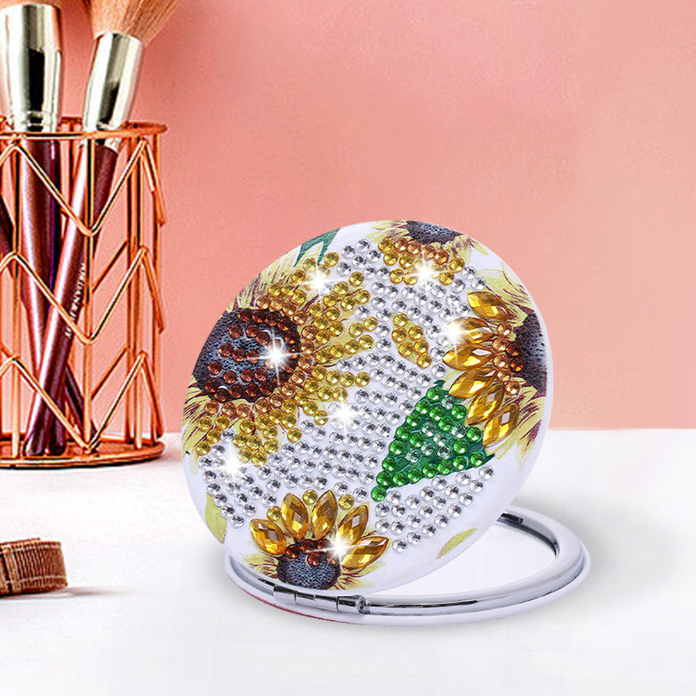 DIY Crystal Diamond Mirror Art Craft Set Sunflower Paint by Number Kits for Girl