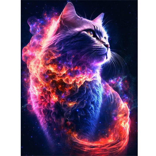 Star Cat - Full Round Drill Diamond Painting 30*40CM