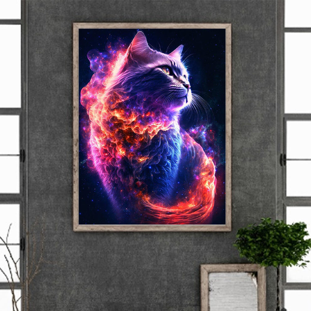 Star Cat - Full Round Drill Diamond Painting 30*40CM