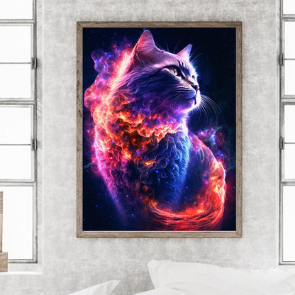 Star Cat - Full Round Drill Diamond Painting 30*40CM