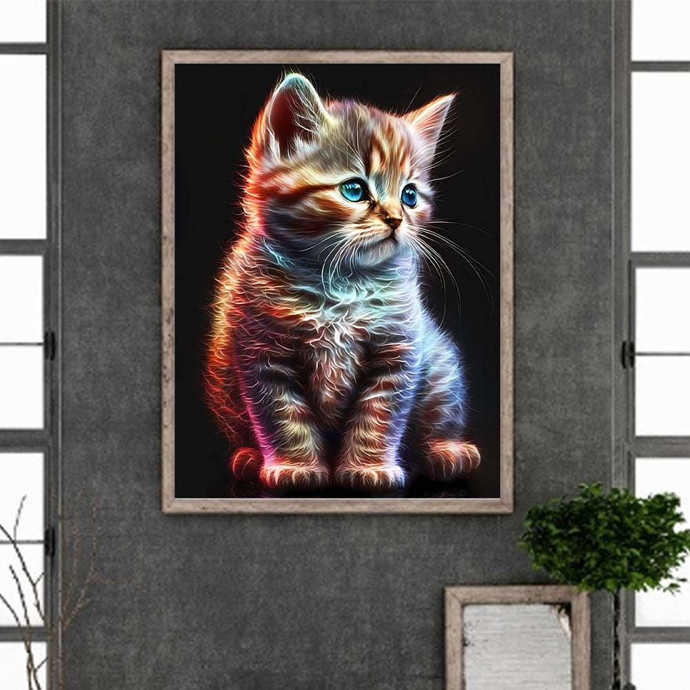 Star Cat - Full Round Drill Diamond Painting 30*40CM