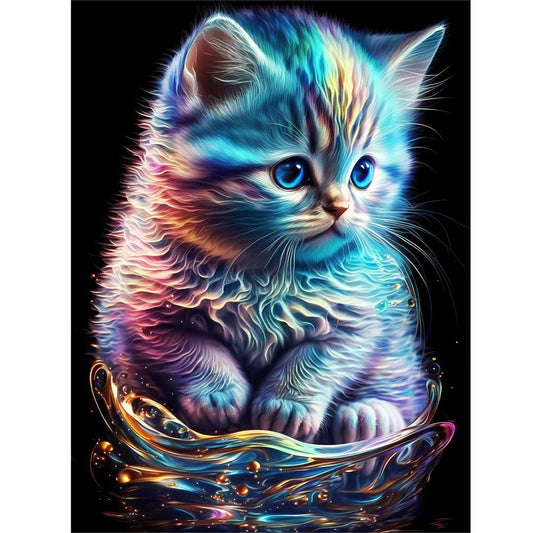 Star Cat - Full Round Drill Diamond Painting 30*40CM