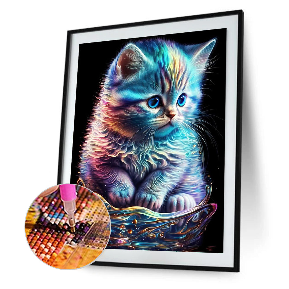 Star Cat - Full Round Drill Diamond Painting 30*40CM