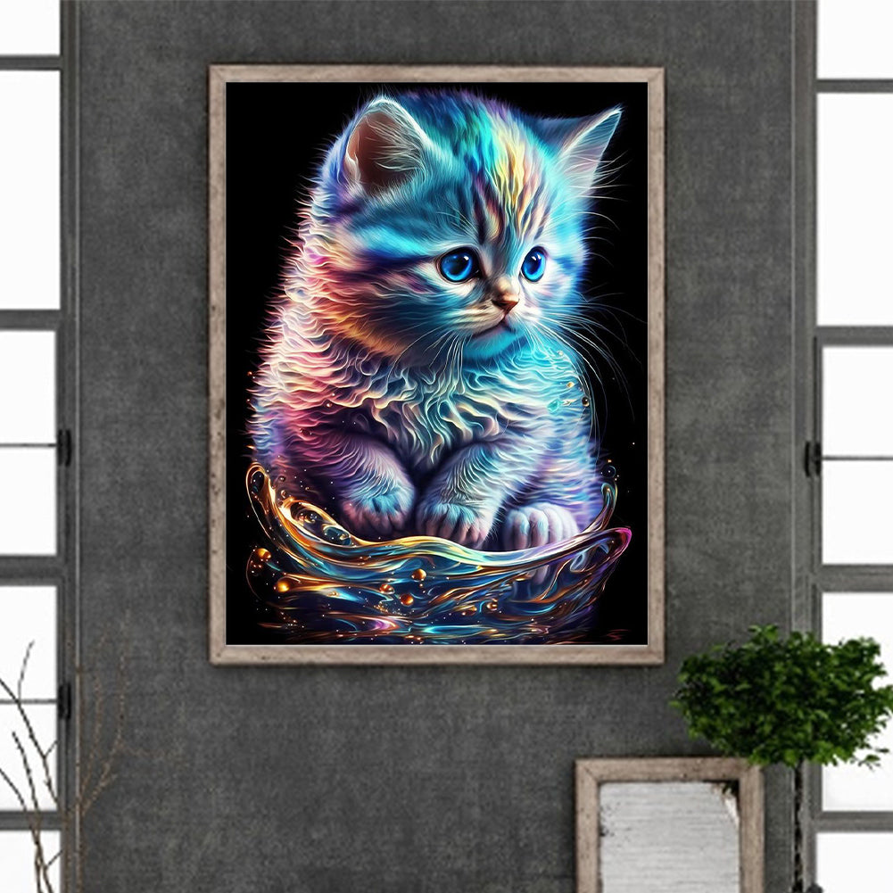 Star Cat - Full Round Drill Diamond Painting 30*40CM