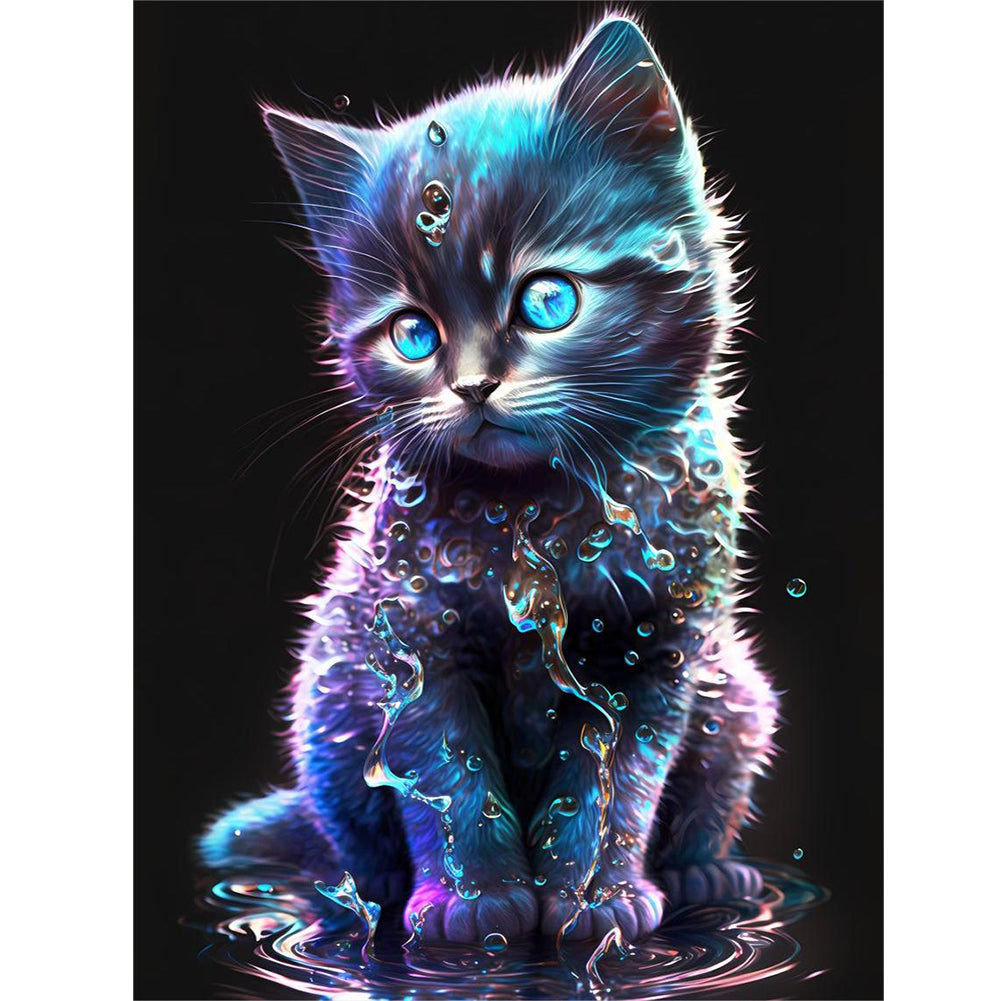 Star Cat - Full Round Drill Diamond Painting 30*40CM