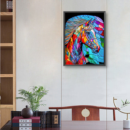 Horse Glass Painting - Full Round Drill Diamond Painting 30*40CM