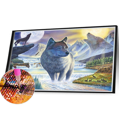 Wolf - Full Round Drill Diamond Painting 40*30CM