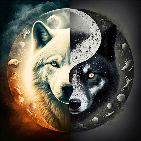 Wolf - Full Round Drill Diamond Painting 40*40CM