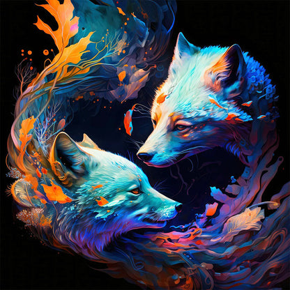 Fox - Full Round Drill Diamond Painting 40*40CM