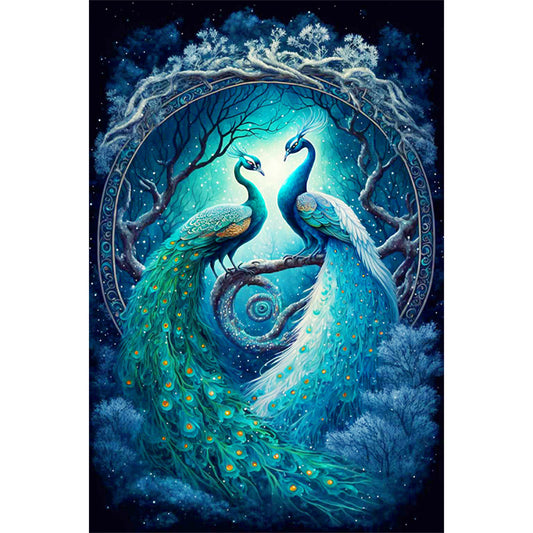 Peacock - Full Round Drill Diamond Painting 40*60CM