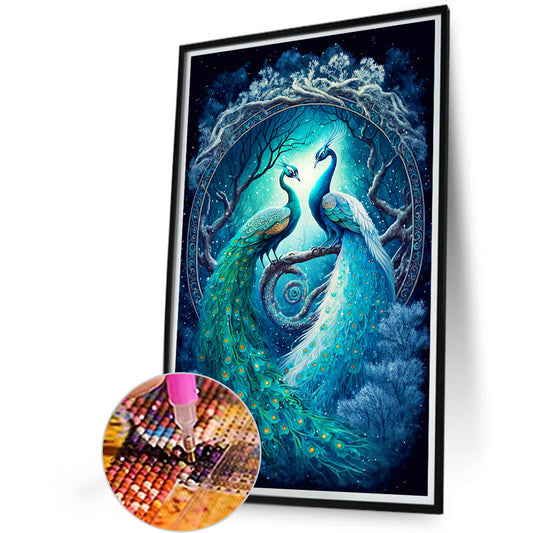Peacock - Full Round Drill Diamond Painting 40*60CM
