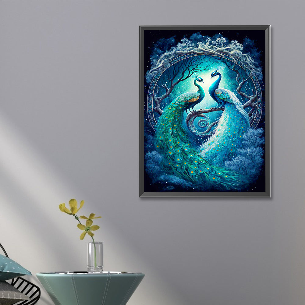 Peacock - Full Round Drill Diamond Painting 40*60CM