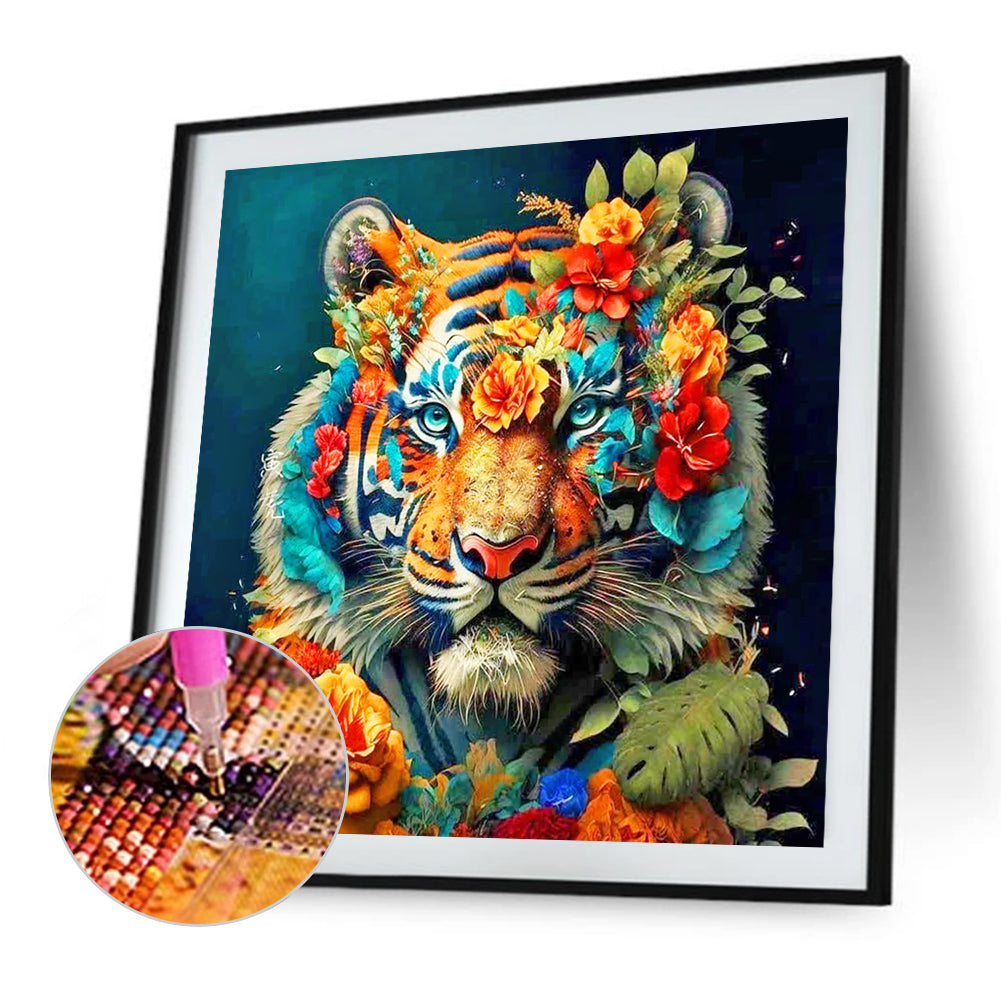 Serious Tiger - Full Round Drill Diamond Painting 40*40CM