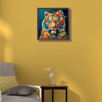 Serious Tiger - Full Round Drill Diamond Painting 40*40CM