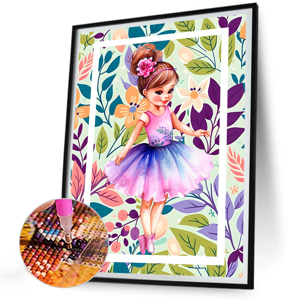 Ballet Girl - Full Round Drill Diamond Painting 30*40CM