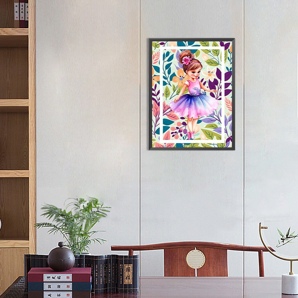 Ballet Girl - Full Round Drill Diamond Painting 30*40CM